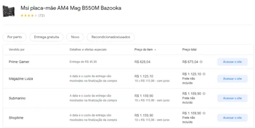 Imagem na descrição da promoção