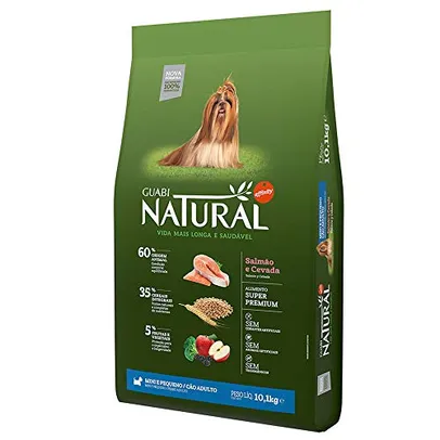 Ração Guabi Natural Cães Adultos Raças Mini E Pequenas Salmão 10,1kg | R$170