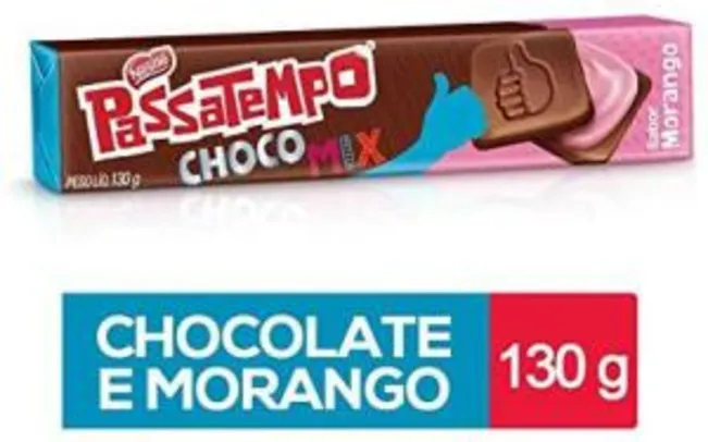 Biscoito Chocomix Morango Passatempo 130g