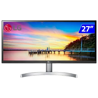 Foto do produto Monitor LG LED 29P 29WK600 FHD Ultrawide IPS HDMI - 29WK600-W.AWZM Branco Bivolt