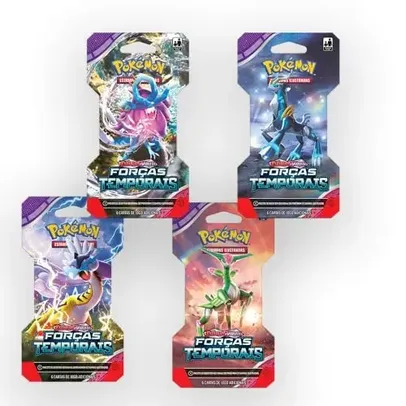 [+Por- R$6.7] Blister Unitário Pokémon Tcg Escarlate E Violeta 5 Forcas Temporais