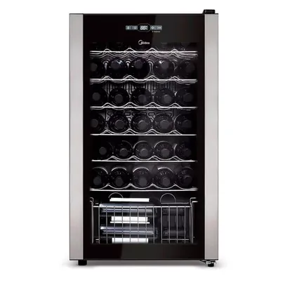 Adega De Vinhos Climatizada Midea 34 Garrafas Wbb342 - 110v ou 220v