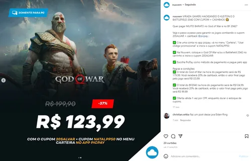 Imagem na descrição da promoção