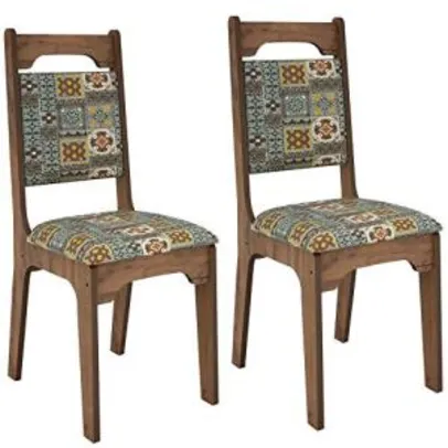 Conjunto com 2 Cadeiras Isis Nobre e Ladrilho R$ 199