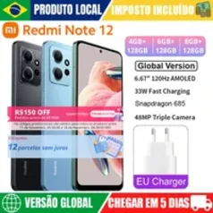 [BR] Smartphone Xiaomi Redmi Note 12 Versão Global 8GB 256GB