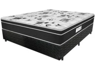 Cama Box Casal (Box + Colchão) ProDormir Colchões - Mola 30cm de Altura Sensitive Born Black por R$ 665