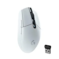 Mouse Gamer  sem fio Logitech G305 Hero Lightspeed  6 Botoes Branco