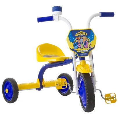 Triciclo Infantil Top Boy Jr Azul e Amarelo Pro Tork Ultra
