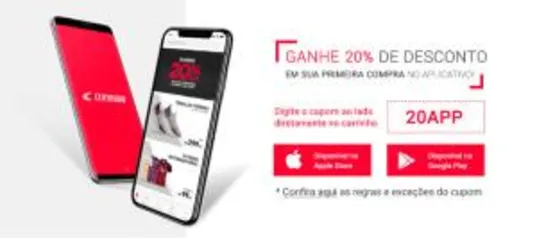 [APP] 20% OFF na primeira compra na Centauro