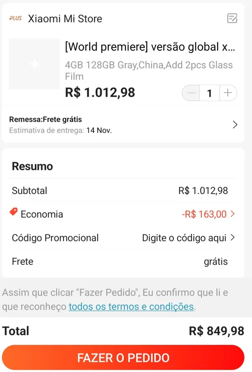 Imagem na descrição da promoção