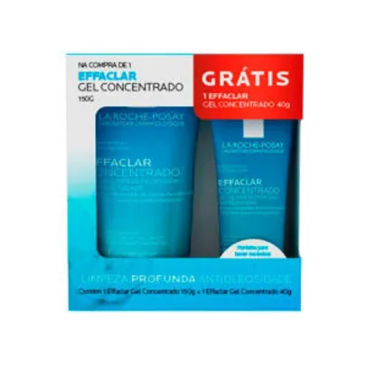 Kit La Roche-Posay Effaclar Concentrado Gel De Limpeza Facial 150g + 40g | R$ 47