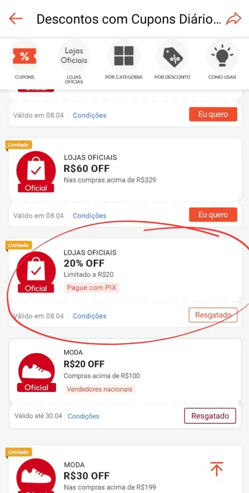 Imagem na descrição da promoção