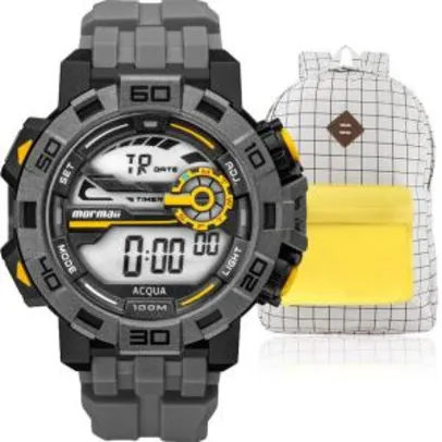 Saindo por R$ 149: Kit Relógio Masculino Mormaii com Mochila VINTAGEMO1148AC | Pelando