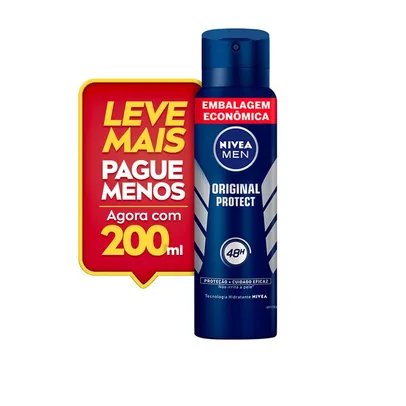 Desodorante Nivea Men Original Protect Aerosol 200ml (Leve 2 pague R$9,99 cada)