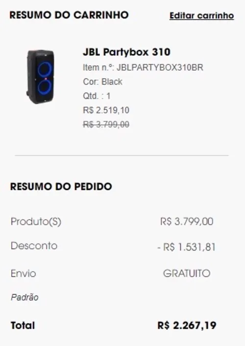 Imagem na descrição da promoção