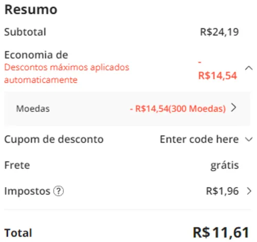 Imagem na descrição da promoção