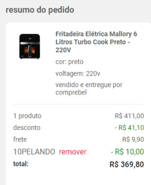 Imagem na descrição da promoção