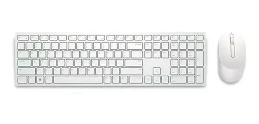 Kit Teclado E Mouse Sem Fio Dell Pro Km5221w Branco