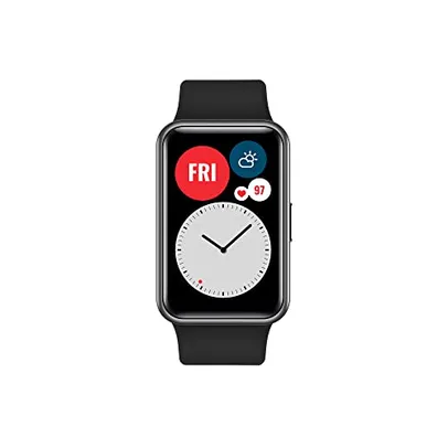 SmartWatch, HUAWEI, WATCH Fit NEW, Preto, Bateria c/até 10 dias de duração, Monitoramento cardíaco