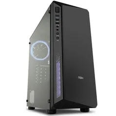 Gabinete NOX INFINITY ATOM Painel Lateral em Vidro Temperado, 1 FAN RGB | R$260