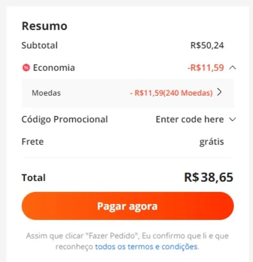 Imagem na descrição da promoção