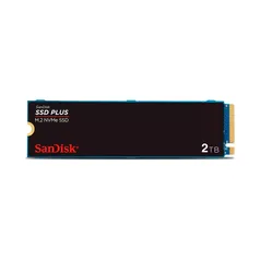 SSD 2T SanDisk Plus NVMe, M.2, PCle, Gen3,  Leitura 3.200 e Gravação acima de 3.200 - SDSSDA3N-2T00-G26