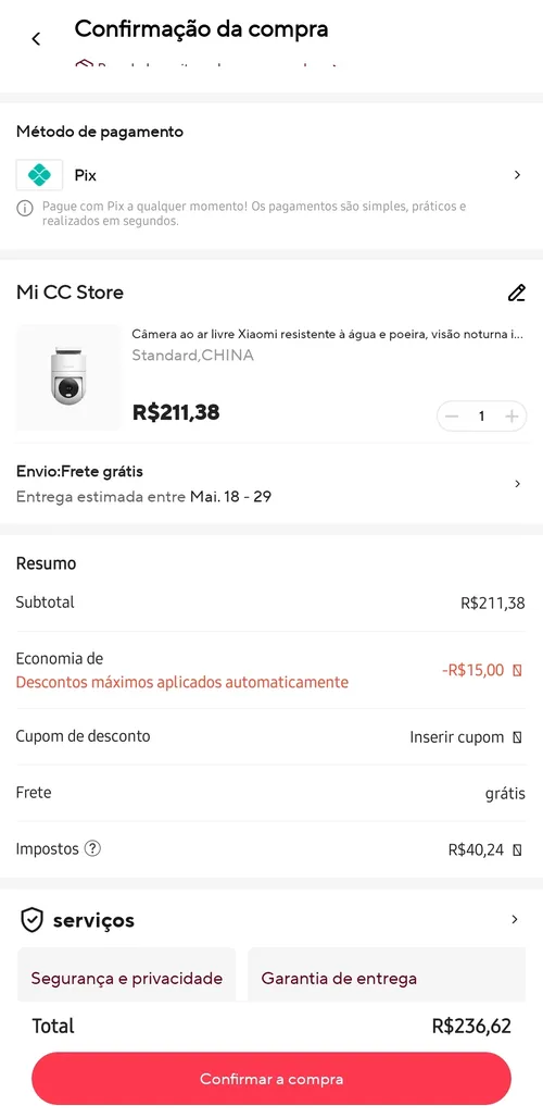 Imagem na descrição da promoção