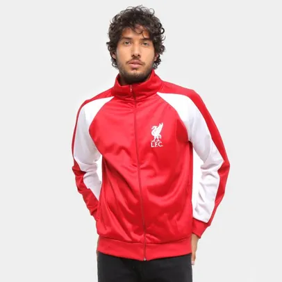 Jaqueta Liverpool Trilobal Recortes Masculina - Vermelho+Branco | R$ 65