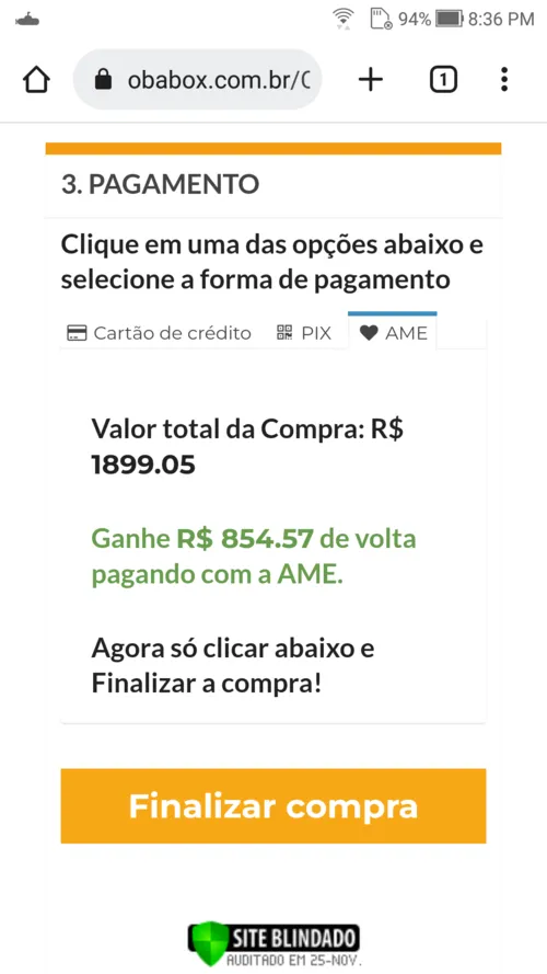 Imagem na descrição da promoção