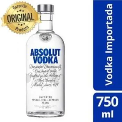 Vodka Absolut 750 ml R$60