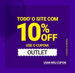 Cupom 10% de desconto em todo o site Sou Barato