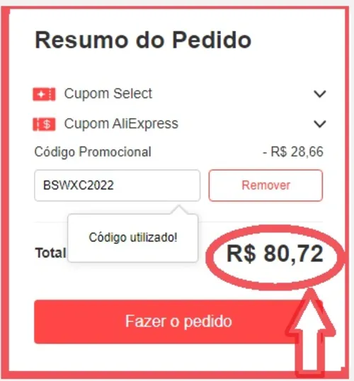 Imagem na descrição da promoção