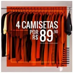 [Kanui] 4 camisetas R$89,90