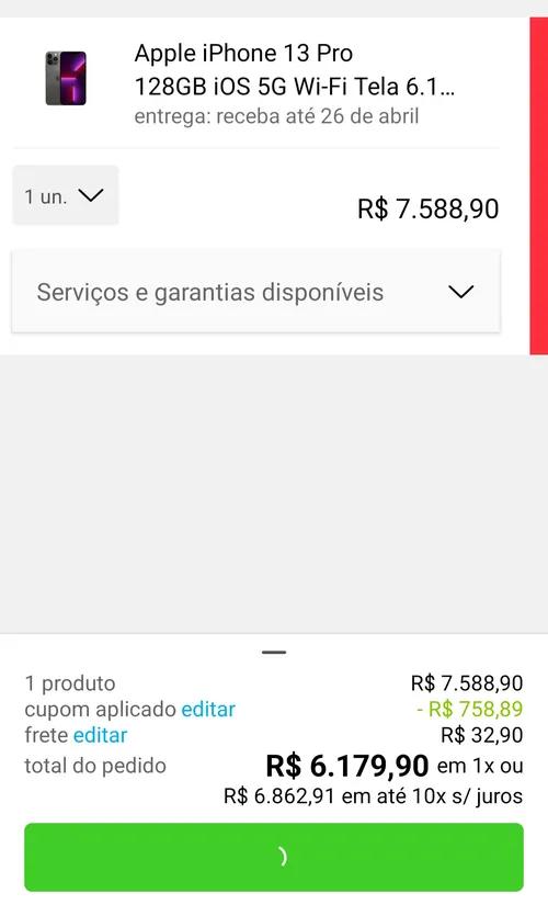 Imagem na descrição da promoção