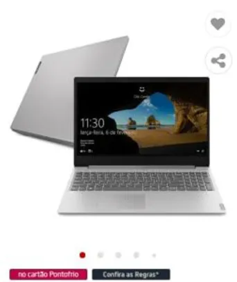 Notebook Lenovo com Ryzen 5 3500u superior aos i5| R$3.039