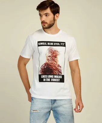 Camiseta Masculina Estampa Star Wars Manga Curta Disney | R$20