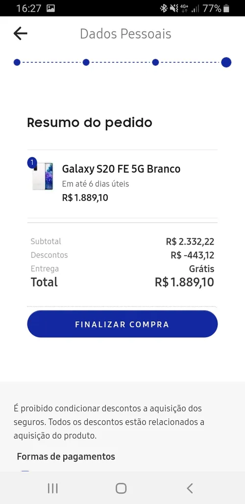 Imagem na descrição da promoção