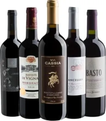 Kit de vinhos Sugestões da Sommelière Natália Cacioli, da Evino - R$180