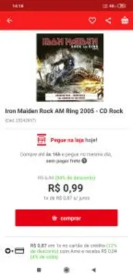 CD Iron Maiden Rock AM Ring 2005 | R$0,87