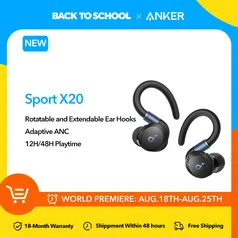 Soundcore by Anker Sport X20 True-Sem Fio Earbuds Ear Hooks Bluetooth Sem Fio Bluetooth Headphones fone bluetooth fone de ouvido sem fio fone sem fio