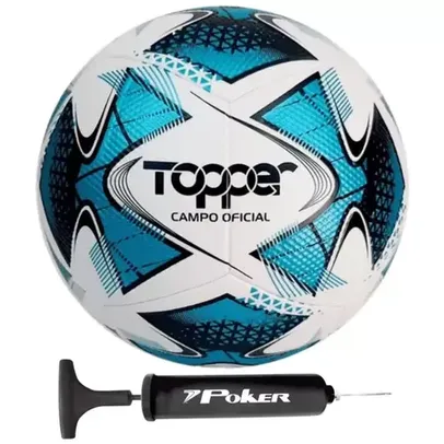 Bola Futebol de Campo Topper Slick 22 Oficial + Bomba de Ar