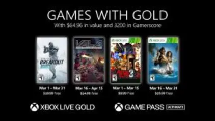 Games With Gold Março de 2021