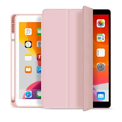 Capa Novo iPad 7a, 8a e 9a Geração 10.2″ WB - Premium Slim Antichoque com Compart. para Pencil - Ros