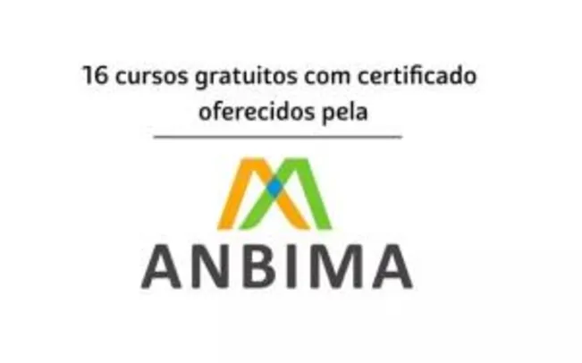 Cursos Online GRATUITOS c/ certificação ANBIMA