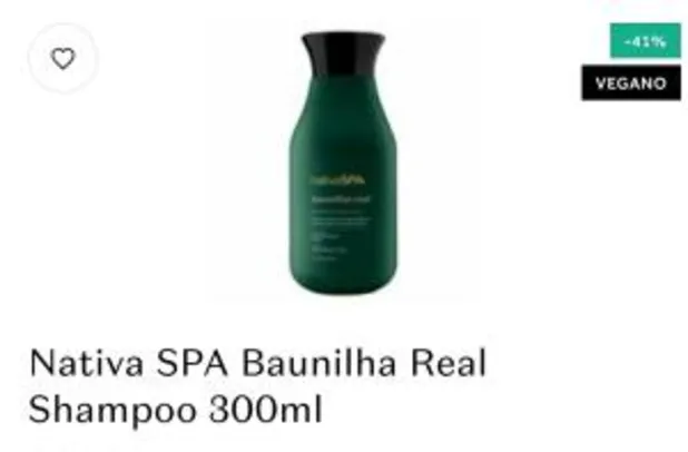 Nativa SPA Baunilha Real Shampoo 300ml R$25