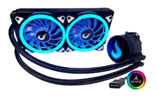 Saindo por R$ 284: Water Cooler Rise Mode Gamer Black, RGB, 240mm - RM-WCB-02-RGB | Pelando