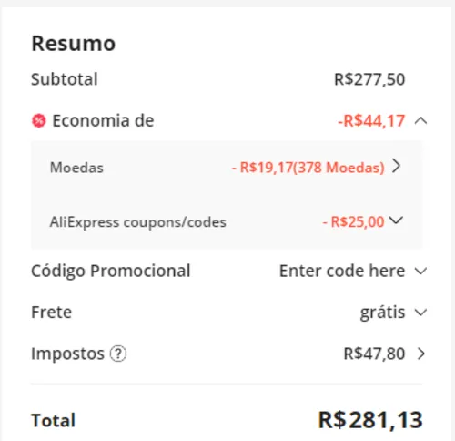 Imagem na descrição da promoção