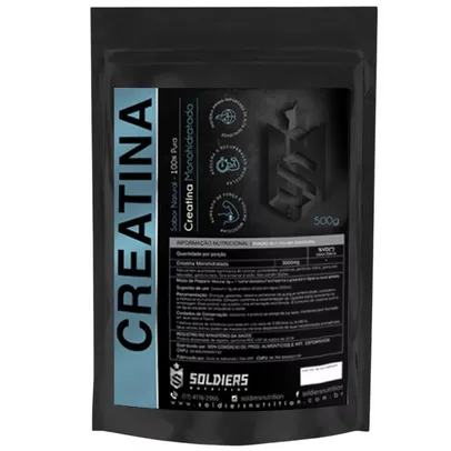 Creatina Monohidratada 500g - 100% Pura Importada - Soldiers Nutrition