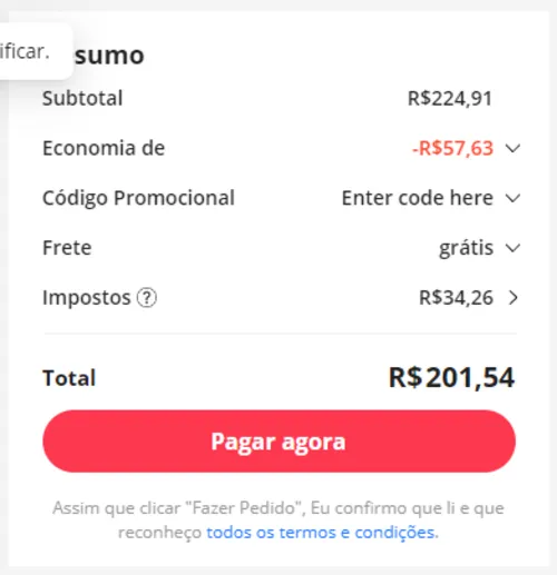 Imagem na descrição da promoção