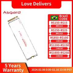 |Asgard M2 SSD GEN4 M.2 2280 Pcle 4.0 X4 NVMe, 1TB, 2TB Disco Rígido Interno| 